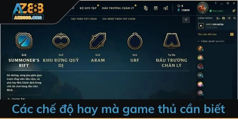 Các chế độ hay mà game thủ cần biết